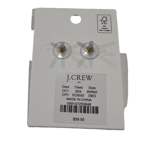NWT J. Crew Gold Tiny Crystal Waterfall Earrings - Picture 5 of 5